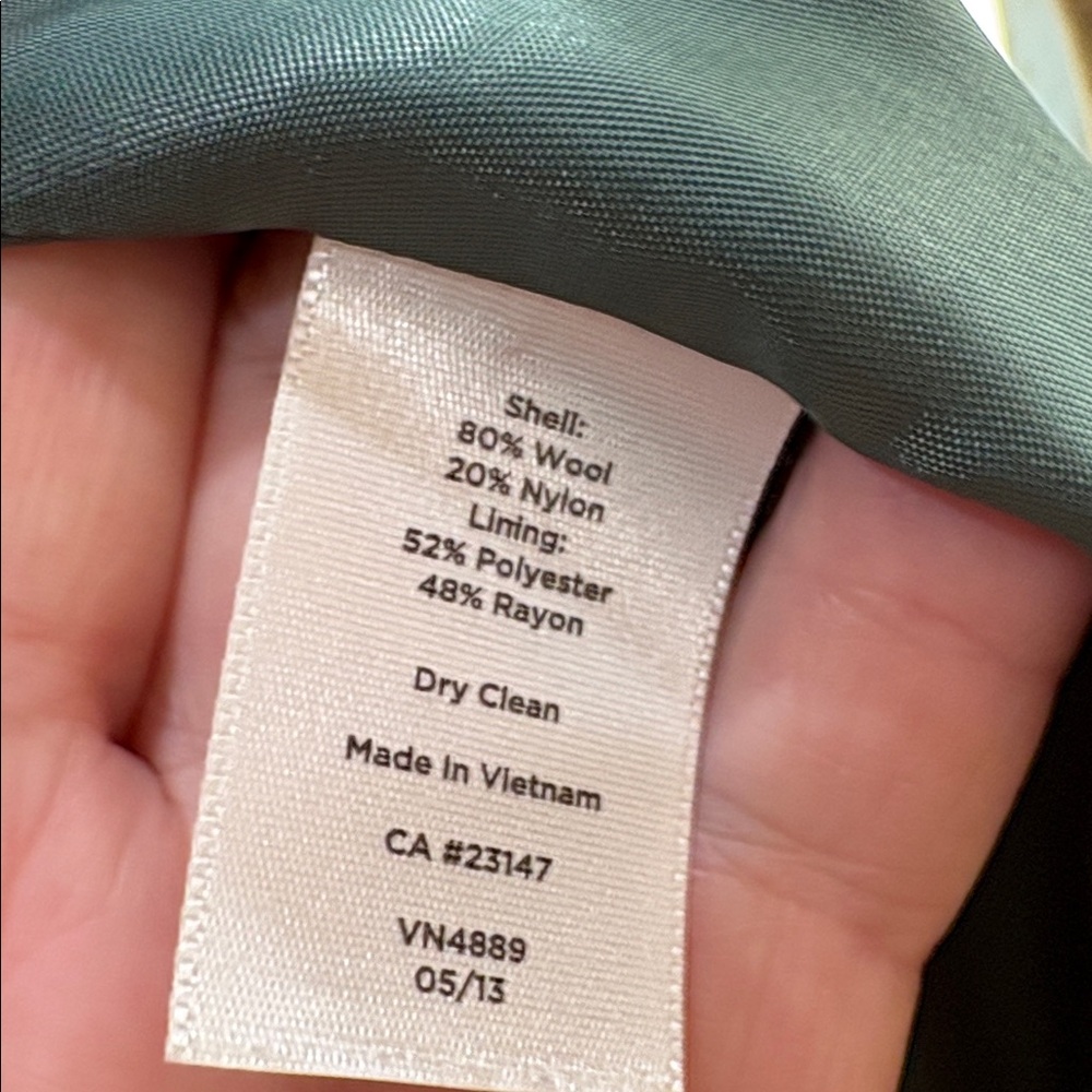 Talbots Women's aquamarine wool coat - Picture 6 of 9